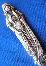 Group of 4 Antique Sterling Silver Souvenir & Monogram Spoons, Early 1900s — listing 6
