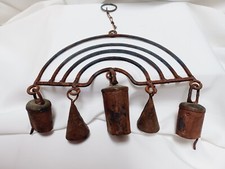 Pair of Hand-Forged Wrought Iron Figural Candlesticks, Elongated Modernist Human Forms Holding Candle Cups — listing 5
