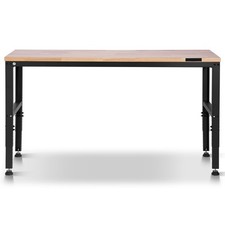 Handmade Workbench / Work Table with Molded Plastic Legs and Pine Plank Top — listing 5