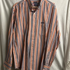 Chaps Easy Care Men's Blue Striped Long-Sleeve Button-Down Shirt, Size 2XLT — listing 6
