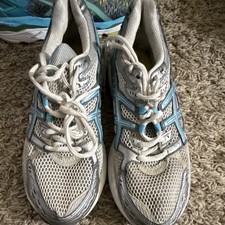 Asics White and Gold Metallic Running Sneakers, Women's Size 6.5, New with Tags — listing 3