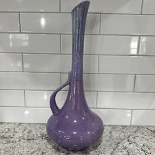 Vintage Royal Haeger Tall Ceramic Ewer Pitcher Vase with Embossed Floral Design in Caramel/Amber Glaze — listing 5
