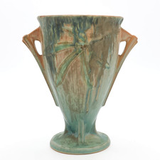 Roseville Pottery Moss Pattern Flower Pot with Attached Saucer — listing 5