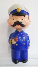 Ship Captain Bobblehead Figurine on Life Ring Base with Binoculars