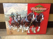 Budweiser King of Beers Metal Advertising Sign / Tin Label Reproduction Modern reproduction tin sign — listing 4