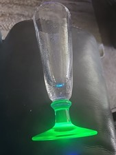 Miniature Green Uranium Crackle Glass Pitcher, 4 inches Tall, Hand-Blown with Applied Handle — listing 4