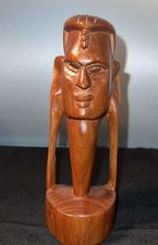 Hand-Carved Palm Wood Unicorn Horn / Spiral Twist Sculpture, Signed "BAC '11" — listing 6