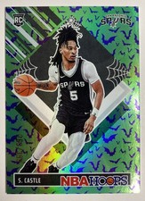 2024-25 NBA Hoops Stephon Castle Red/Blue Border Parallel Rookie Card, listing 4