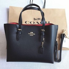 Coach Two-Tone Blue & Cream Leather Tote Bag with Ring Hardware, listing 3