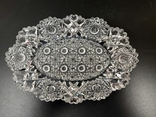 American Brilliant Period Cut Crystal Bowl with Hobstar and Fan Pattern, Sawtooth Rim, Clear — listing 4