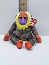 Ty Beanie Babies Tan Orangutan Plush with Heart Tag, listing 5