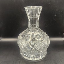 Antique American Brilliant Period Cut Glass Carafe with Pinwheel Star Pattern — listing 5
