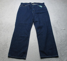 L.L. Bean Natural Fit Men's Blue Jeans, 34x30 (Hemmed/Cut)