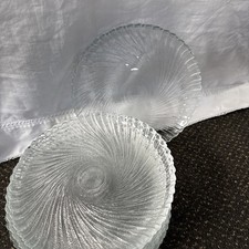 Clear Glass Salad or Luncheon Plate with Wide Rim