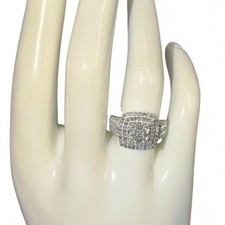 Pavé Cluster Dome Ring with Diamond Accents, Size 7 — listing 3