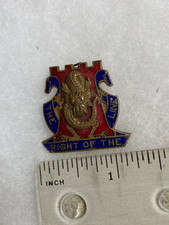 Vintage US Army 14th Infantry Regiment DUI Crest Pin 'Baptized By Fire'