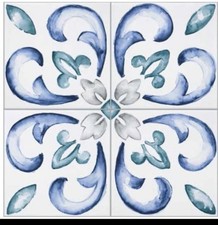 Glazed Porcelain Stone Tile Samples (2 pieces, tumbled/textured finish) — listing 3