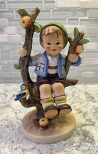 Goebel Hummel "Apple Tree Girl" Figurine #141, Girl Seated in Tree with Dog