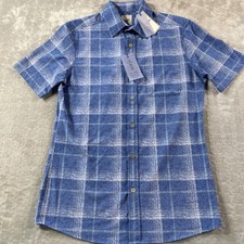 ROWM Men's Short-Sleeve Patterned Button-Up Shirt, Size Large — listing 4