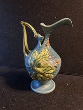 Roseville Bushberry Blue Two-Handled Vase #35-9 — listing 3