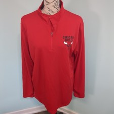 NBA UNK Chicago Bulls Net-Dri Quarter-Zip Pullover, Men's Medium — listing 4