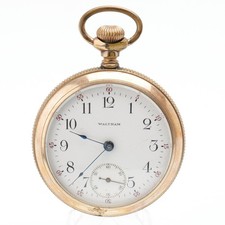 Waltham Open Face Pocket Watch, Gold-Filled Case — listing 4