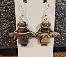 Vintage Figural Angel Cherub Drop Earrings with Lever-Back Closures — listing 2