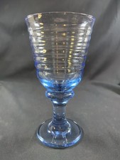 Libbey Sirrus Blue Ribbed Glass Goblets, Set of 8 — listing 5
