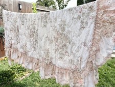 Shabby Chic Cottage Floral Cathedral Window Patchwork Quilt Set with Shams — listing 3