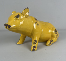 Vintage Cream Glazed Ceramic Seated Pig Figurine — listing 6