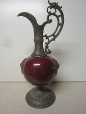 Antique Two-Handled Enameled Porcelain Mantle Vase with Raised Gilt and Moriage Floral Decoration — listing 3