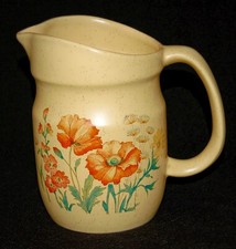 Treasure Craft Ceramic Lidded Pitcher with Embossed Lovebirds & Hearts Motif — listing 6