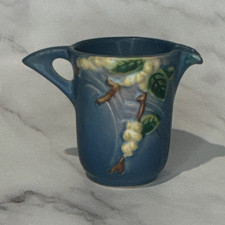 Roseville Pottery Snowberry Pattern Small Creamer / Handled Vase (Green to Tan) — listing 4