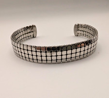 Multi-Strand Silver Mesh Chain Bracelet with Central Bar Station — listing 4
