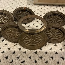 Lot of 30 Vintage Brass Hepplewhite Style Oval Bail Drawer Pulls — listing 2
