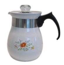 Vintage Corning Ware Blue Cornflower 9-Cup Stovetop Percolator Coffee Pot
