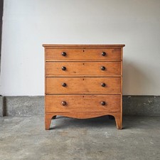 Vintage Colonial Style Solid Pine Long Dresser with Brass Batwing Hardware — listing 6