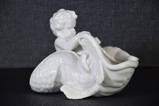 Resin Cherub Angel Figurine Riding Dolphin with Life Ring — listing 5