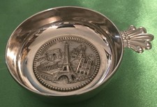 Cobalt Blue and Gold Souvenir de Paris Porcelain Trinket Box with Eiffel Tower Motif — listing 4