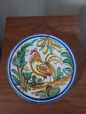 Vintage Iridescent White Ceramic Wall Plate, Retailed by Almacenes Cecilio del Pueyo, Sevilla — listing 5