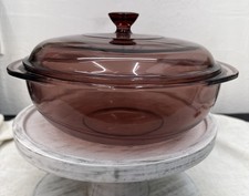 Vintage Pyrex 624 Brass Casserole Dish Carrier/Caddy with Fruit Motif, Fits 9x9 Dish — listing 2