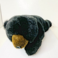 DITZ Designed Animals Black Bear Hugs Plush Footrest, 16" — listing 6