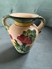 Vintage Italian Hand-Painted Pottery Vase/Beaker with Bridge Landscape Scene — listing 3