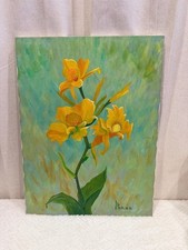 Original Floral Still Life Oil Painting of White Lilies, Signed T. Miles, Framed — listing 6
