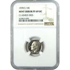 US Roosevelt Dime with Significant Struck-Through / Grease-Filled Die Error — listing 2