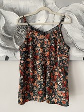 SHEIN Women's Brown Floral Print Sleeveless Tank Top, Size M — listing 5