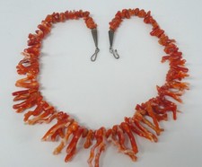 Vintage Branch Coral Necklace with Sterling Silver Navajo Pearl Beads — listing 4