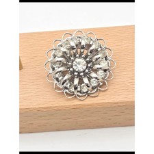 Art Deco Style Rhinestone Sunburst Pendant Necklace — listing 5