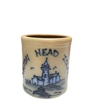 Maple City Pottery Salt-Glaze Stoneware Canister Set with Blue Folk Art Farm Animals (4 Pieces) — listing 6
