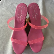 Jessica Simpson Metallic Pink Strappy Heeled Sandals, Women's Size 8.5 — listing 5